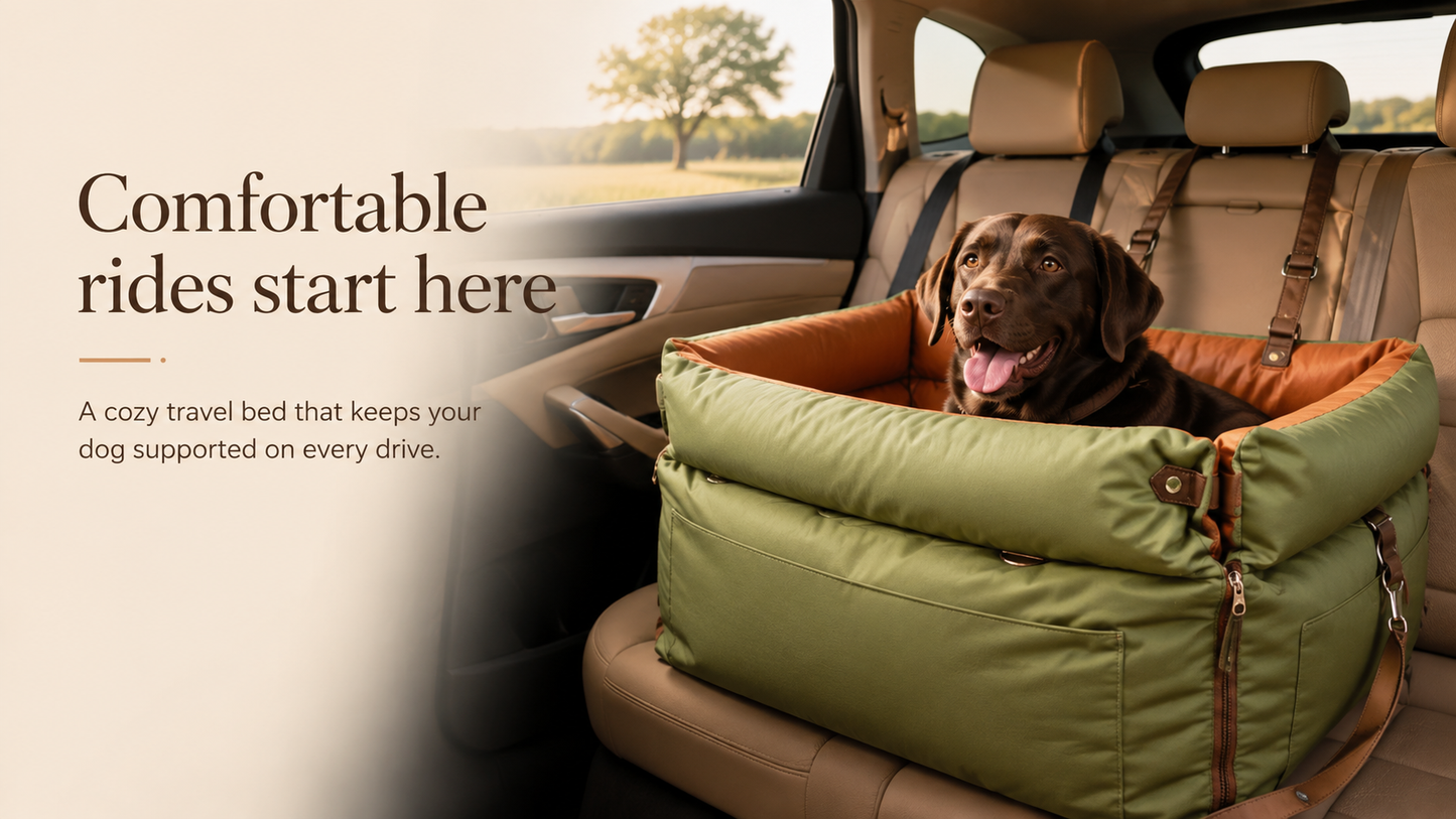 PurrLoop DriveLounge™ Premium Dog Car Seat