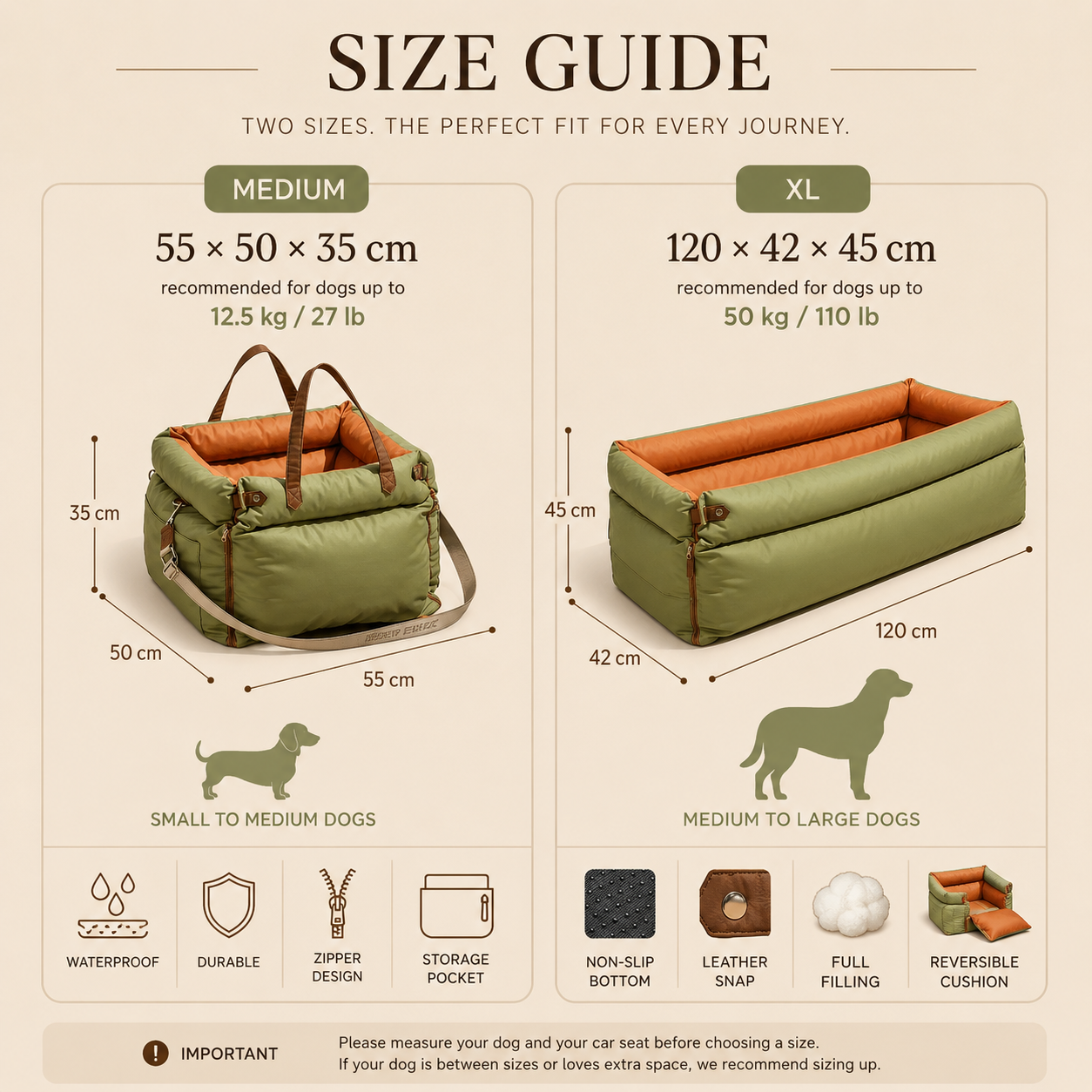 PurrLoop DriveLounge™ Premium Dog Car Seat